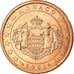 Monaco, 5 Euro Cent, 2001, AU(55-58), Copper Plated Steel, KM:169
