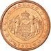Monaco, Euro Cent, 2001, EF(40-45), Copper Plated Steel, KM:167