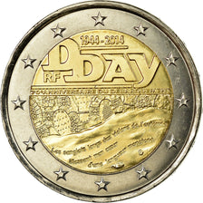 France, 2 Euro, D-Day, 2014, MS(63), Bi-Metallic, Gadoury:18, KM:New