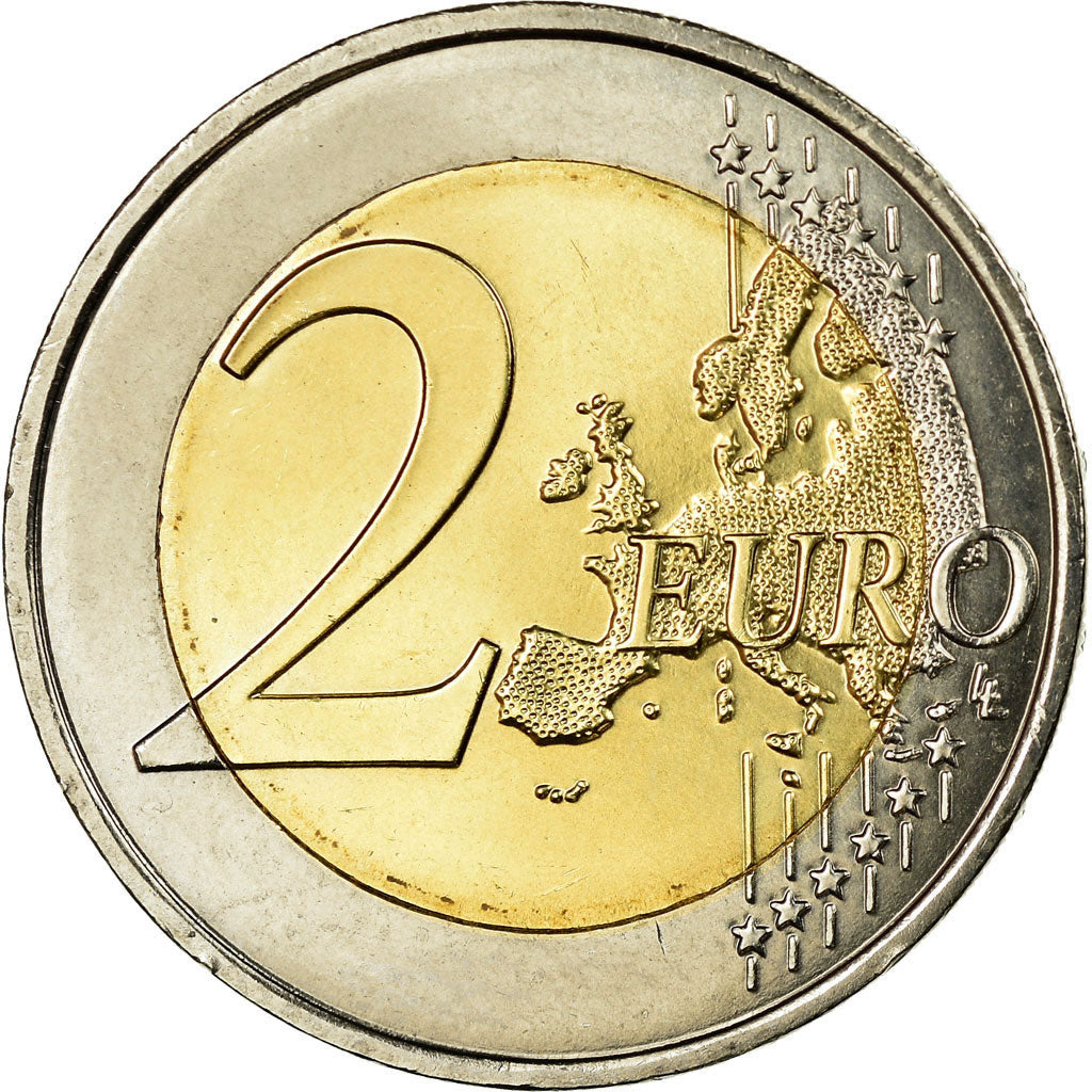 France, 2 Euro, D-Day, 2014, MS(63), Bi-Metallic, Gadoury:18, KM:New