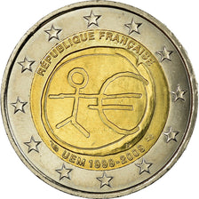 Francja, 2 Euro, Union economique monetaire 2009, 2009, AU(55-58), Bimetaliczny