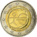 Francja, 2 Euro, Union economique monetaire 2009, 2009, AU(55-58), Bimetaliczny