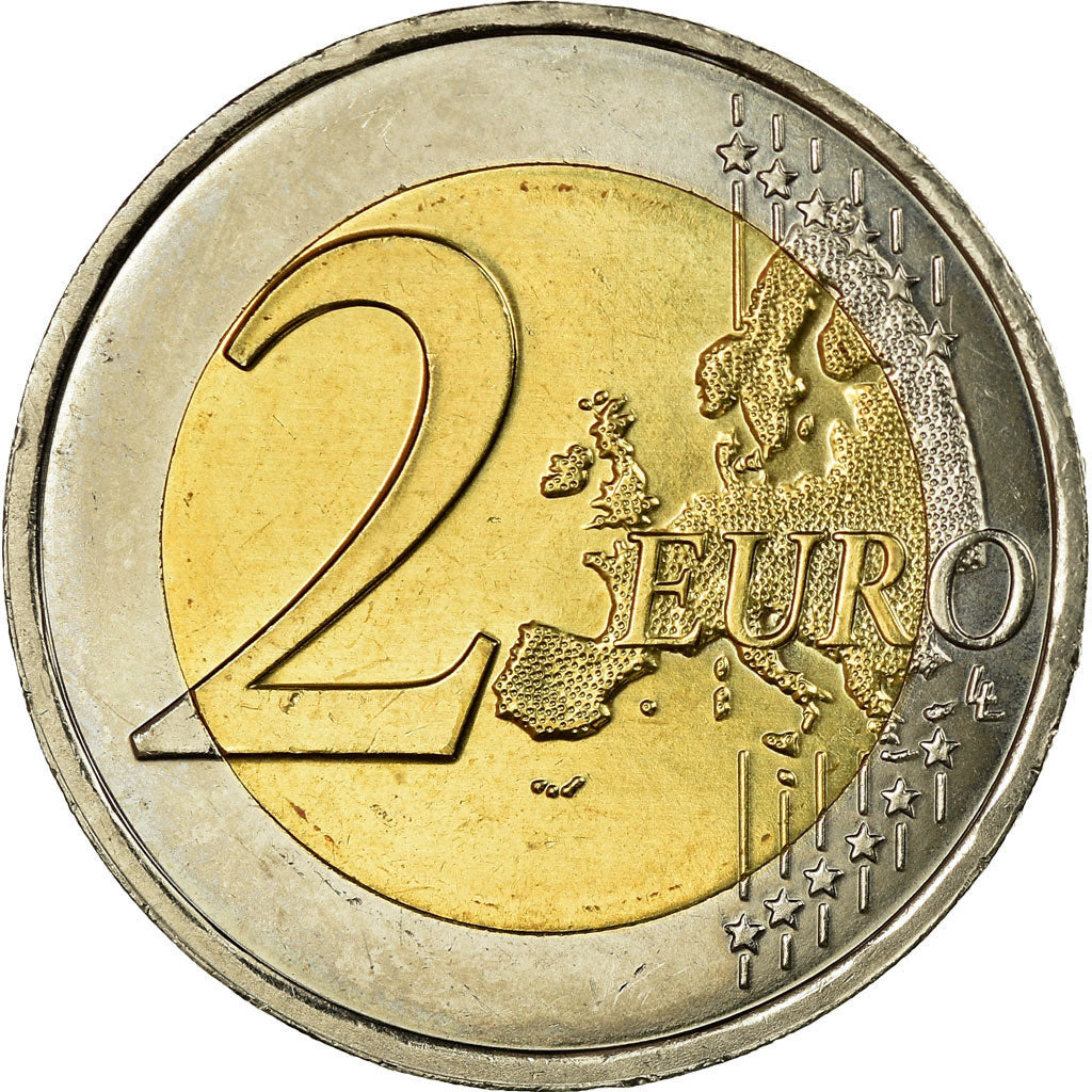 Francja, 2 Euro, Union economique monetaire 2009, 2009, AU(55-58), Bimetaliczny