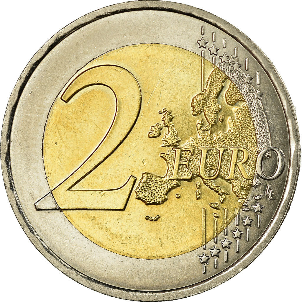 Francja, 2 Euro, Traité de Rome 50 ans, 2007, EF(40-45), Bimetaliczny