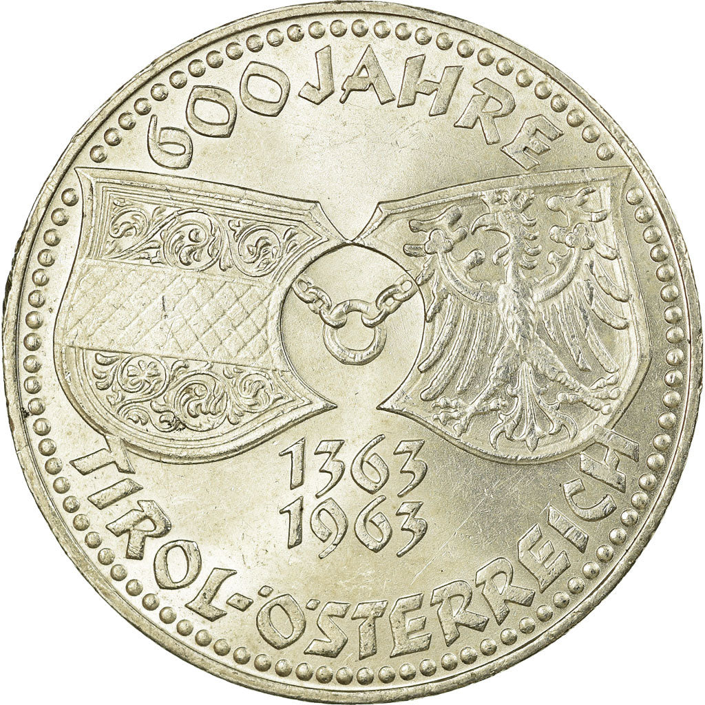 Coin, Austria, 600th Anniversary - Union with Tirol, 50 Schilling, 1963