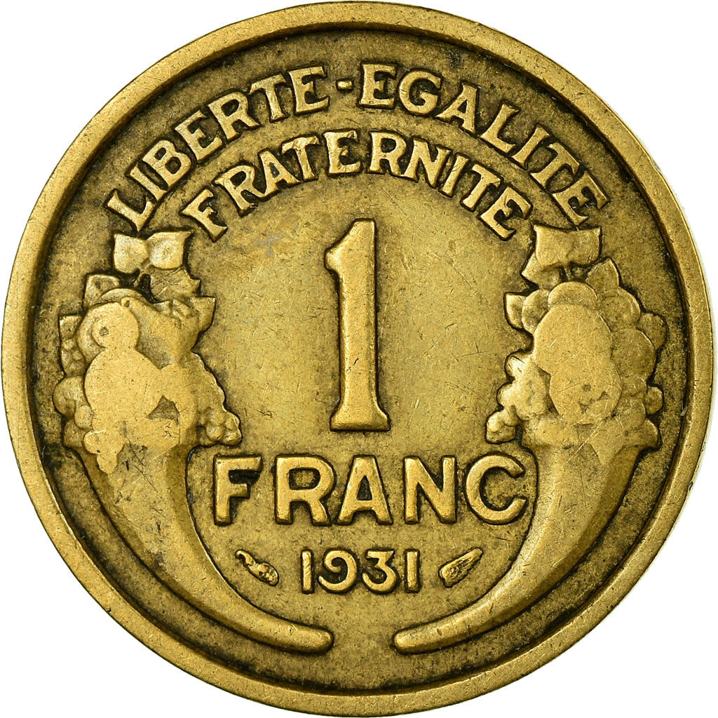 Munten, Frankrijk, Morlon, Franc, 1931, ZF, Aluminum-Bronze, KM:885, Gadoury:470