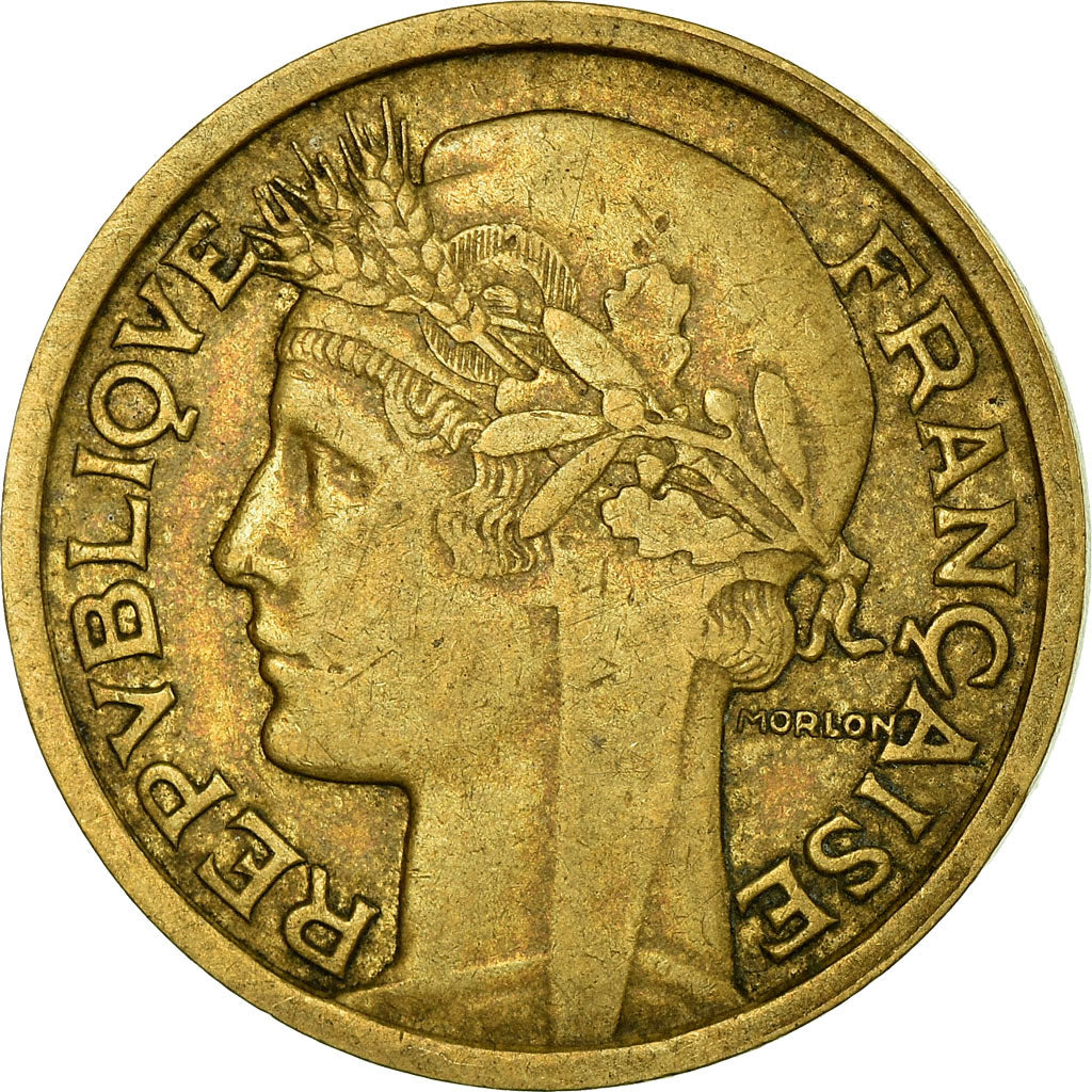Coin, France, Morlon, Franc, 1937, EF(40-45), Aluminum-Bronze, KM:885