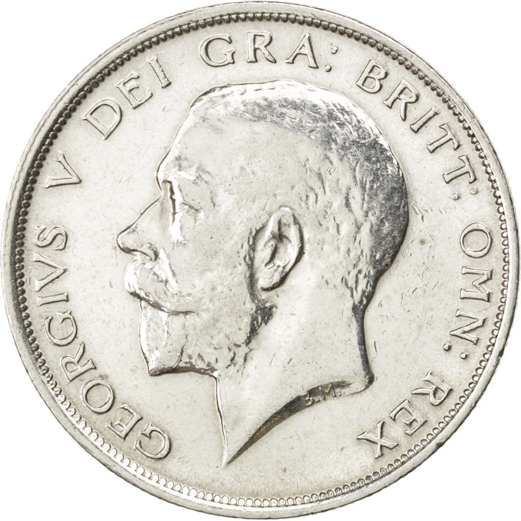 GREAT BRITAIN, 1/2 Crown, 1916, KM #818.1, EF(40-45), Silver, 32.3, 14.07