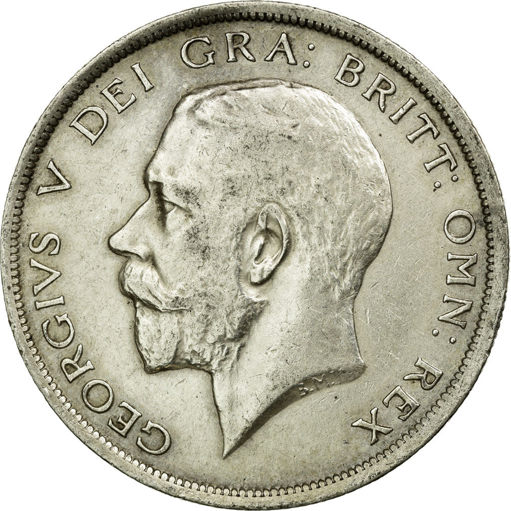 Coin, Great Britain, George V, 1/2 Crown, 1917, AU(50-53), Silver, KM:818.1