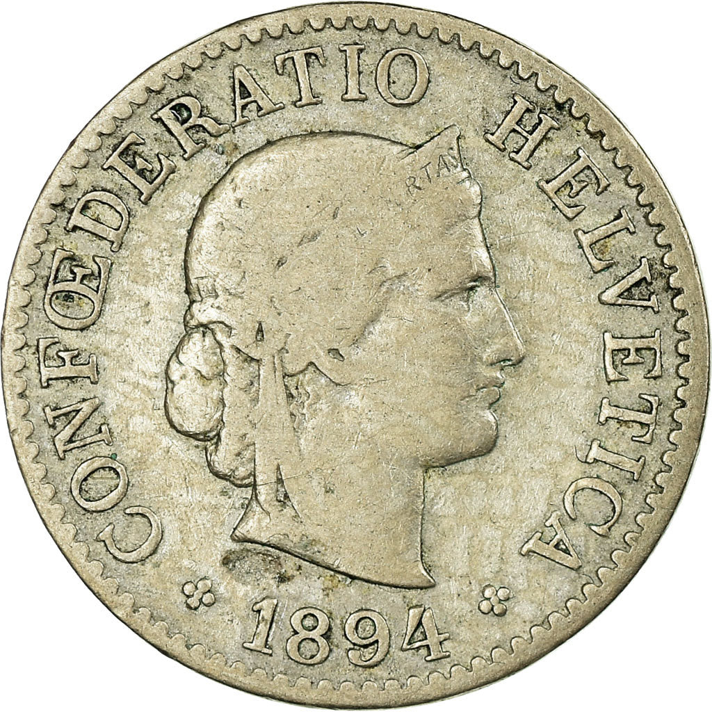 Münze, Schweiz, 5 Rappen, 1894, Bern, S, Copper-nickel, KM:26