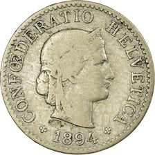 Münze, Schweiz, 5 Rappen, 1894, Bern, S, Copper-nickel, KM:26