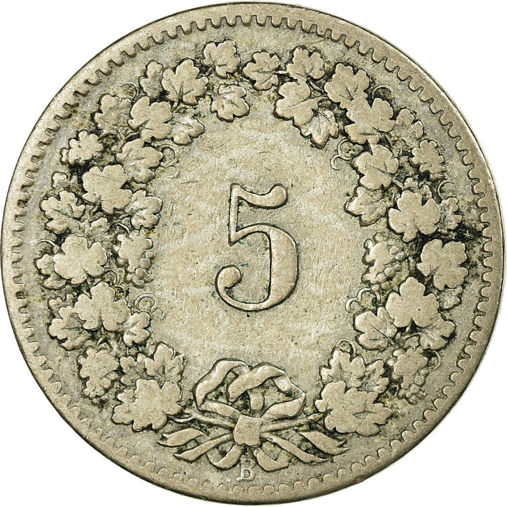 Münze, Schweiz, 5 Rappen, 1894, Bern, S, Copper-nickel, KM:26