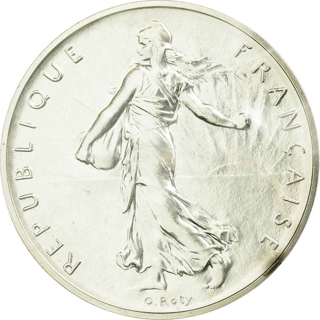 Coin, France, Franc, 1981, Paris, Piéfort, MS(65-70), Silver, KM:P700