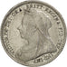 GREAT BRITAIN, 3 Pence, 1893, KM #777, AU(55-58), Silver, 16, 1.39