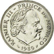 Coin, Monaco, Rainier III, 5 Francs, 1989, EF(40-45), Copper-nickel, KM:150