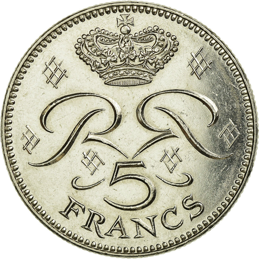Coin, Monaco, Rainier III, 5 Francs, 1989, EF(40-45), Copper-nickel, KM:150