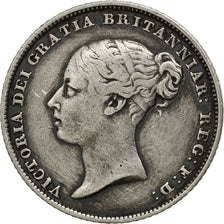 GREAT BRITAIN, 6 Pence, 1853, KM #733.1, EF(40-45), Silver, 19.32, 2.79
