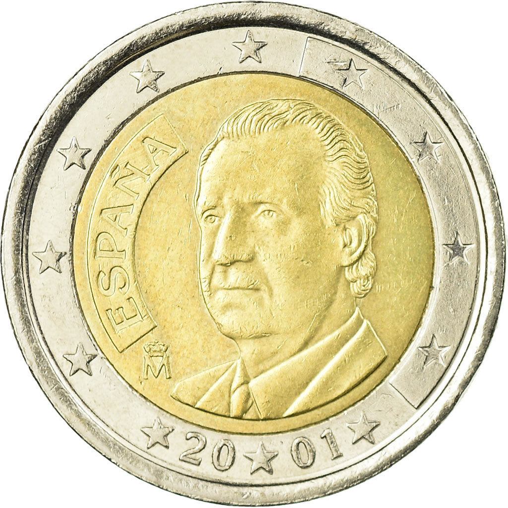 España, 2 Euro, 2001, MBC, Bimetálico, KM:1047