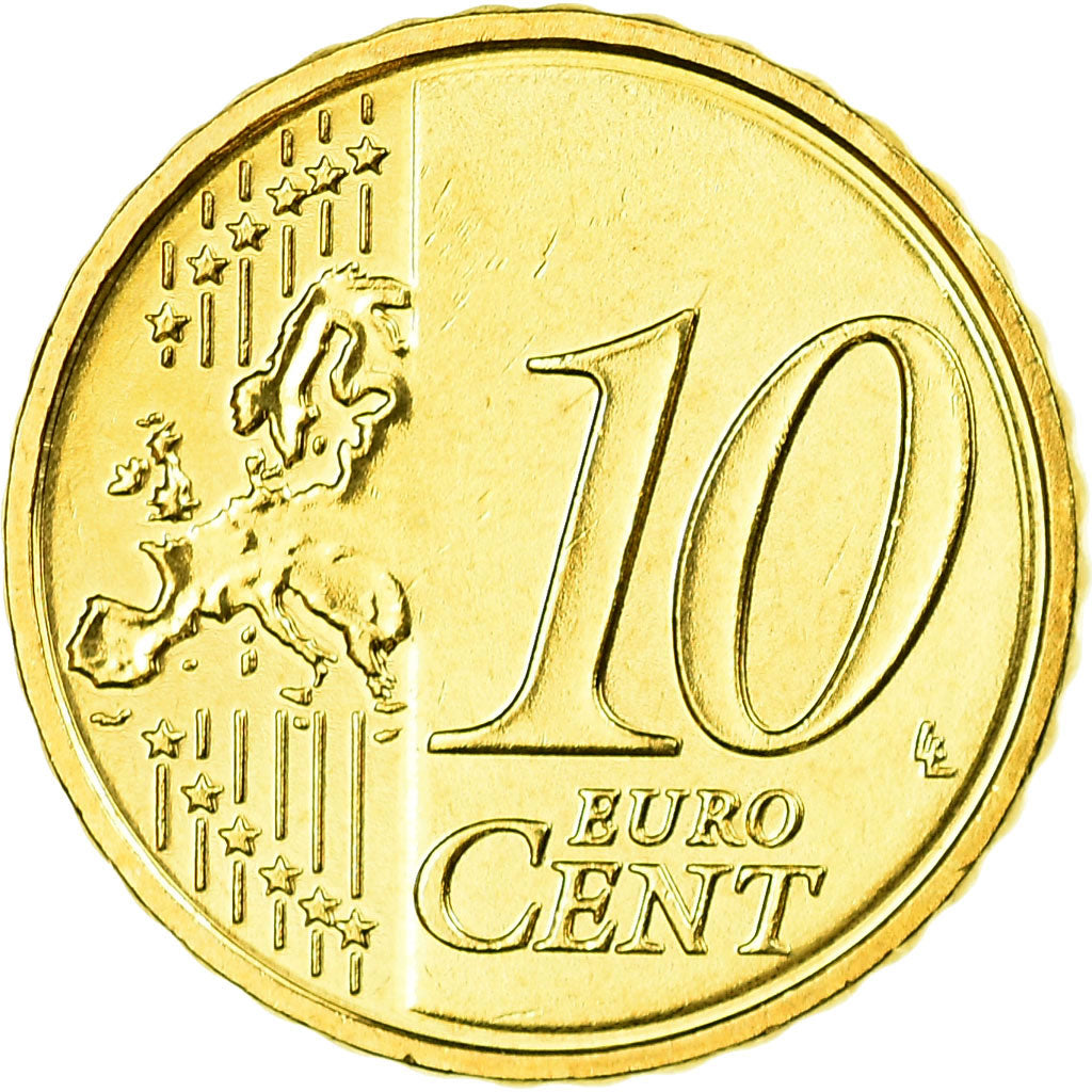 Latvia, 10 Euro Cent, 2014, VZ, Messing, KM:153