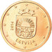 Łotwa, 2 Euro Cent, 2014, Stuttgart, AU(55-58), Miedź platerowana stalą