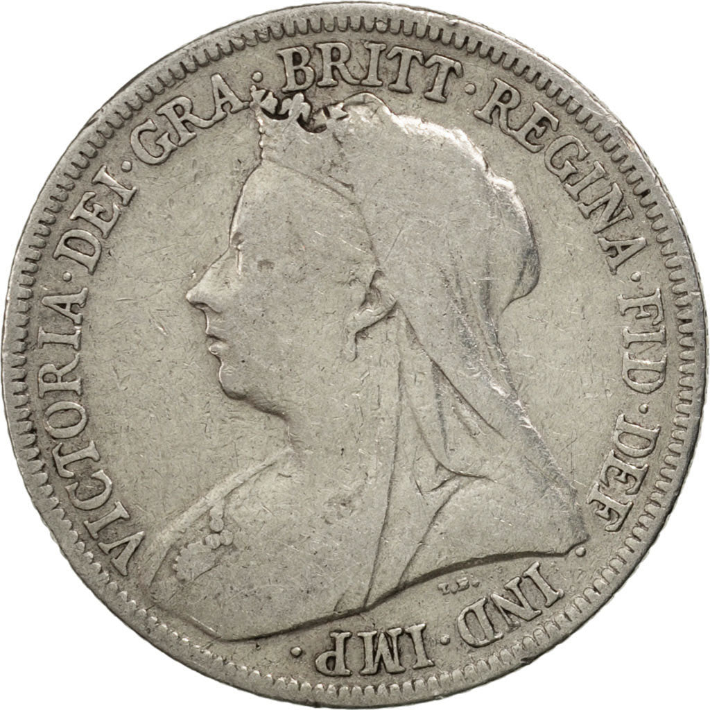 GREAT BRITAIN, Shilling, 1900, KM #780, VF(30-35), Silver, 23.5, 5.54