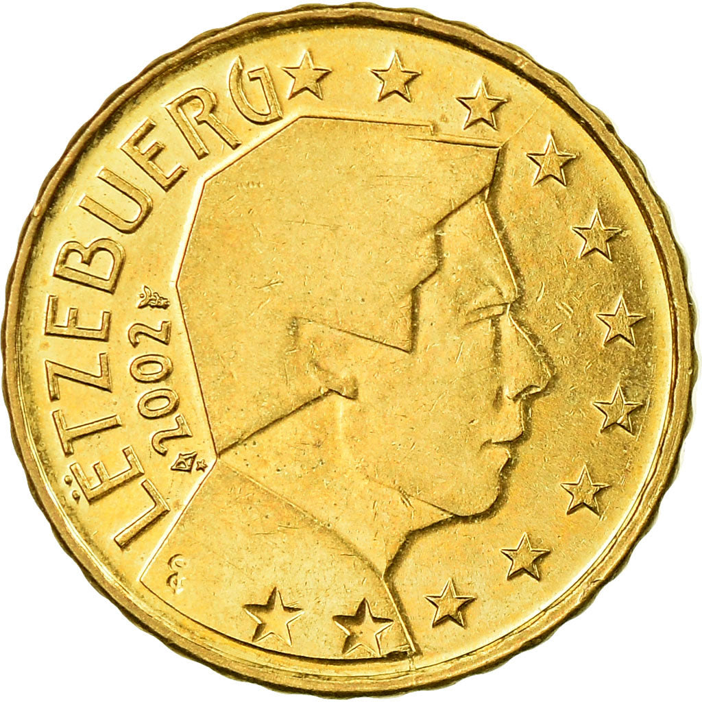 Lussemburgo, 10 Euro Cent, 2002, BB, Ottone, KM:78