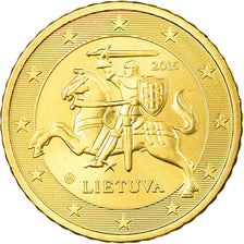 Lithuania, 50 Euro Cent, 2015, AU(55-58), Brass, KM:210