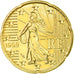 França, 20 Euro Cent, 1999, AU(55-58), Latão, Gadoury:4., KM:1286