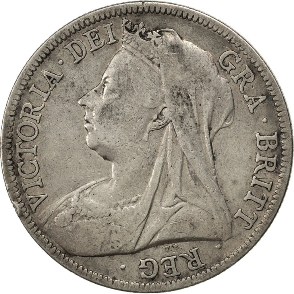 GREAT BRITAIN, 1/2 Crown, 1894, KM #782, VF(30-35), Silver, 32.3, 13.81