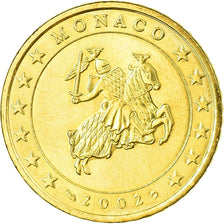 Monaco, 50 Euro Cent, 2002, AU(55-58), Brass, Gadoury:MC177, KM:172