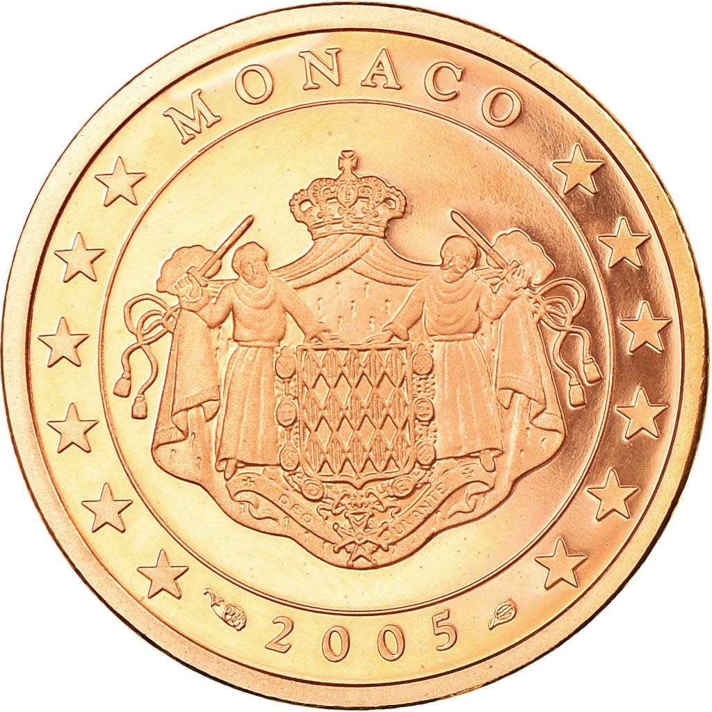 Monaco, 5 Euro Cent, 2005, BE, MS(65-70), Copper Plated Steel, Gadoury:MC 174
