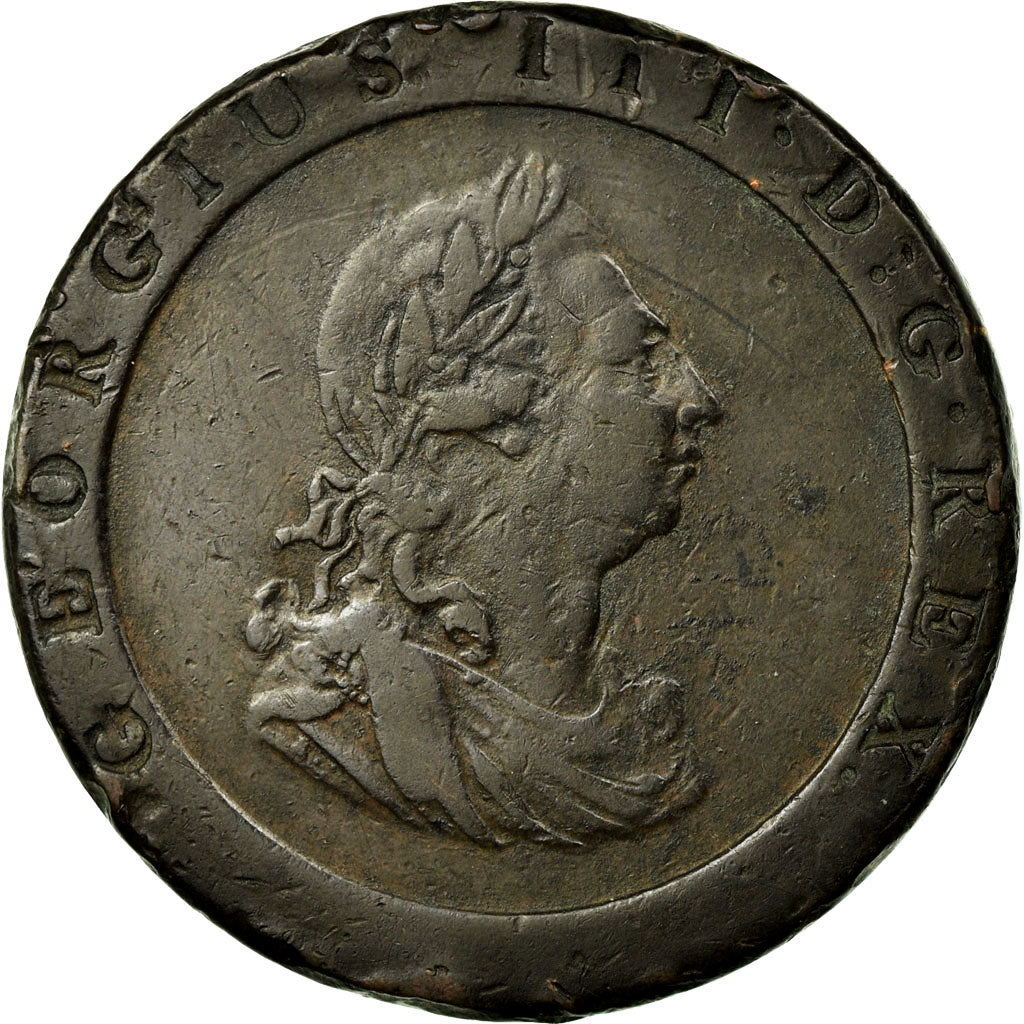 Coin, Great Britain, George III, Penny, 1797, EF(40-45), Copper, KM:618