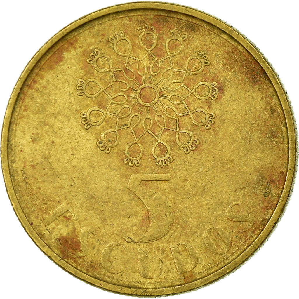 Munten, Portugal, 5 Escudos, 1990, FR, Nickel-brass, KM:632