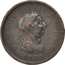 GREAT BRITAIN, Penny, 1807, KM #663, EF(40-45), Copper, 18.07