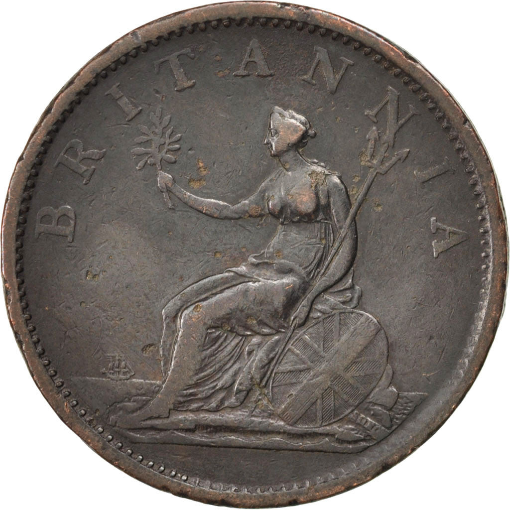 GREAT BRITAIN, Penny, 1807, KM #663, EF(40-45), Copper, 18.07