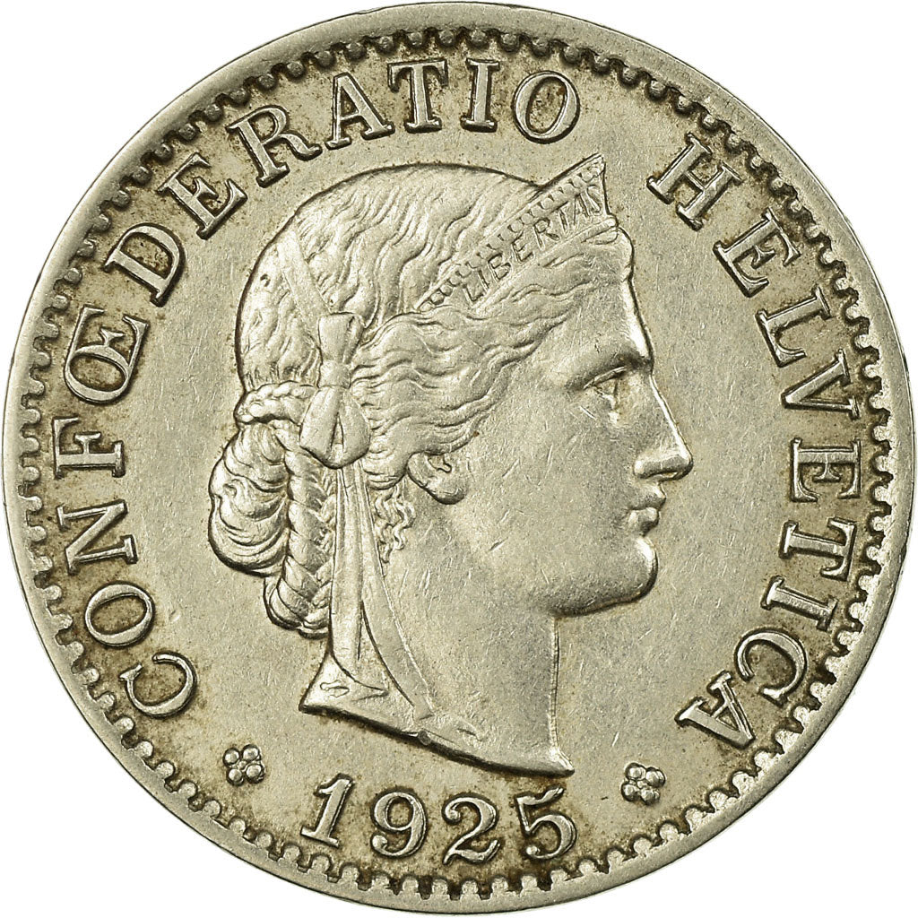 Monnaie, Suisse, 20 Rappen, 1925, Bern, TTB, Nickel, KM:29