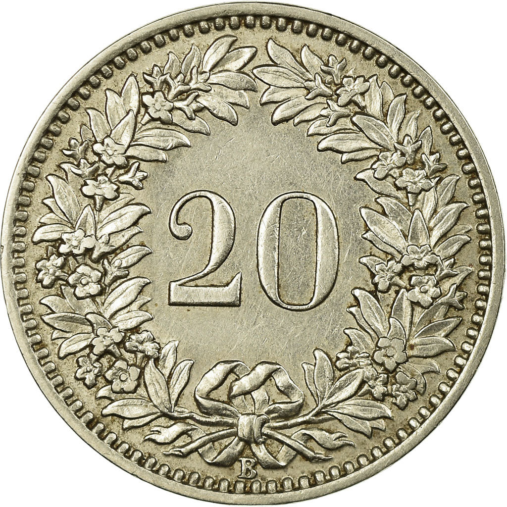 Monnaie, Suisse, 20 Rappen, 1925, Bern, TTB, Nickel, KM:29