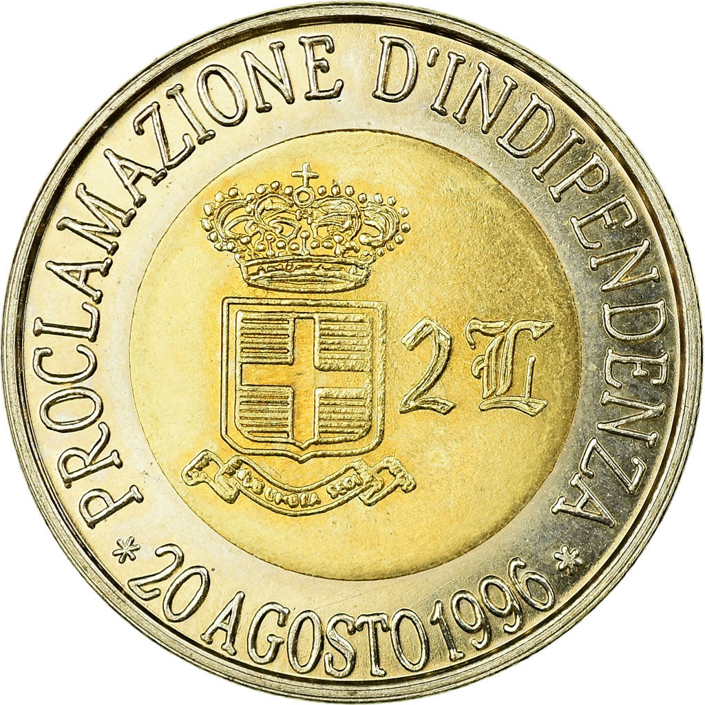 Moneta, SEBORGA, Prince Giorgio I, 2 Luigi, 1996, Seborga, SPL-, Bi-metallico