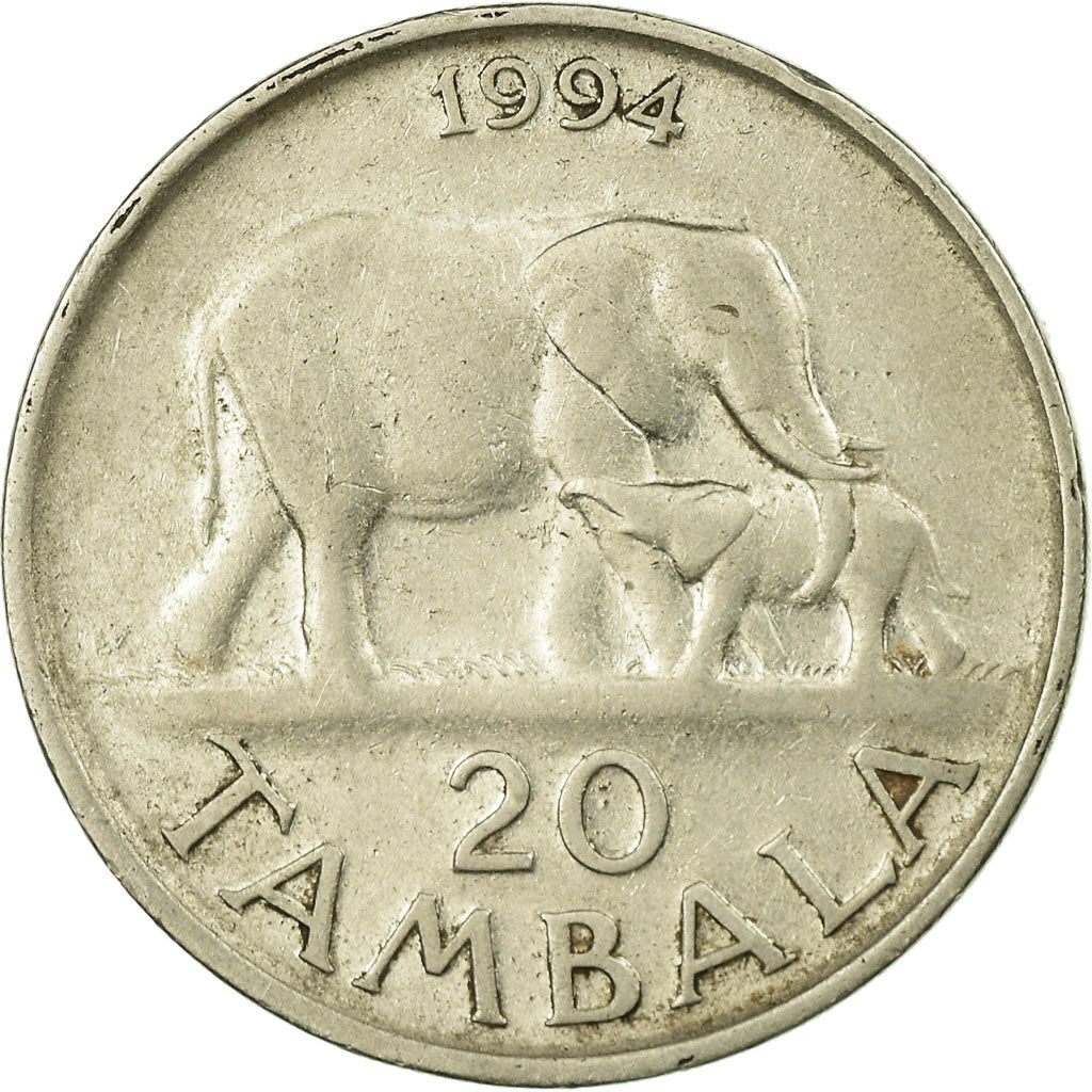 Coin, Malawi, 20 Tambala, 1994, EF(40-45), Nickel Clad Steel, KM:11.2a