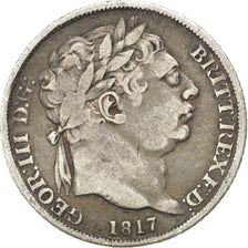 GREAT BRITAIN, 6 Pence, 1817, KM #665, EF(40-45), Silver, 2.73