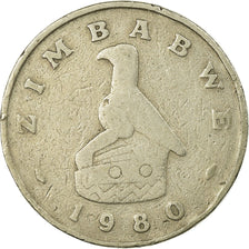 Coin, Zimbabwe, Dollar, 1980, VF(20-25), Copper-nickel, KM:6