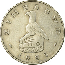 Coin, Zimbabwe, 50 Cents, 1993, EF(40-45), Copper-nickel, KM:5