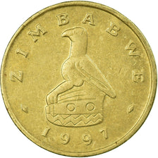 Coin, Zimbabwe, 2 Dollars, 1997, EF(40-45), Brass, KM:12