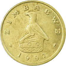 Coin, Zimbabwe, 2 Dollars, 1997, EF(40-45), Brass, KM:12