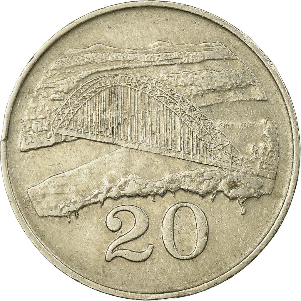 Coin, Zimbabwe, 20 Cents, 1994, VF(30-35), Copper-nickel, KM:4