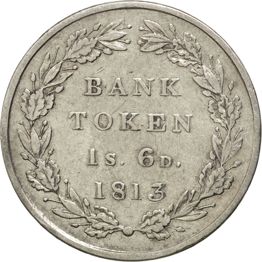 GREAT BRITAIN, 1 Shilling 6 Pence, 18 Pence, 1813, KM #Tn3, EF(40-45), Silver,..