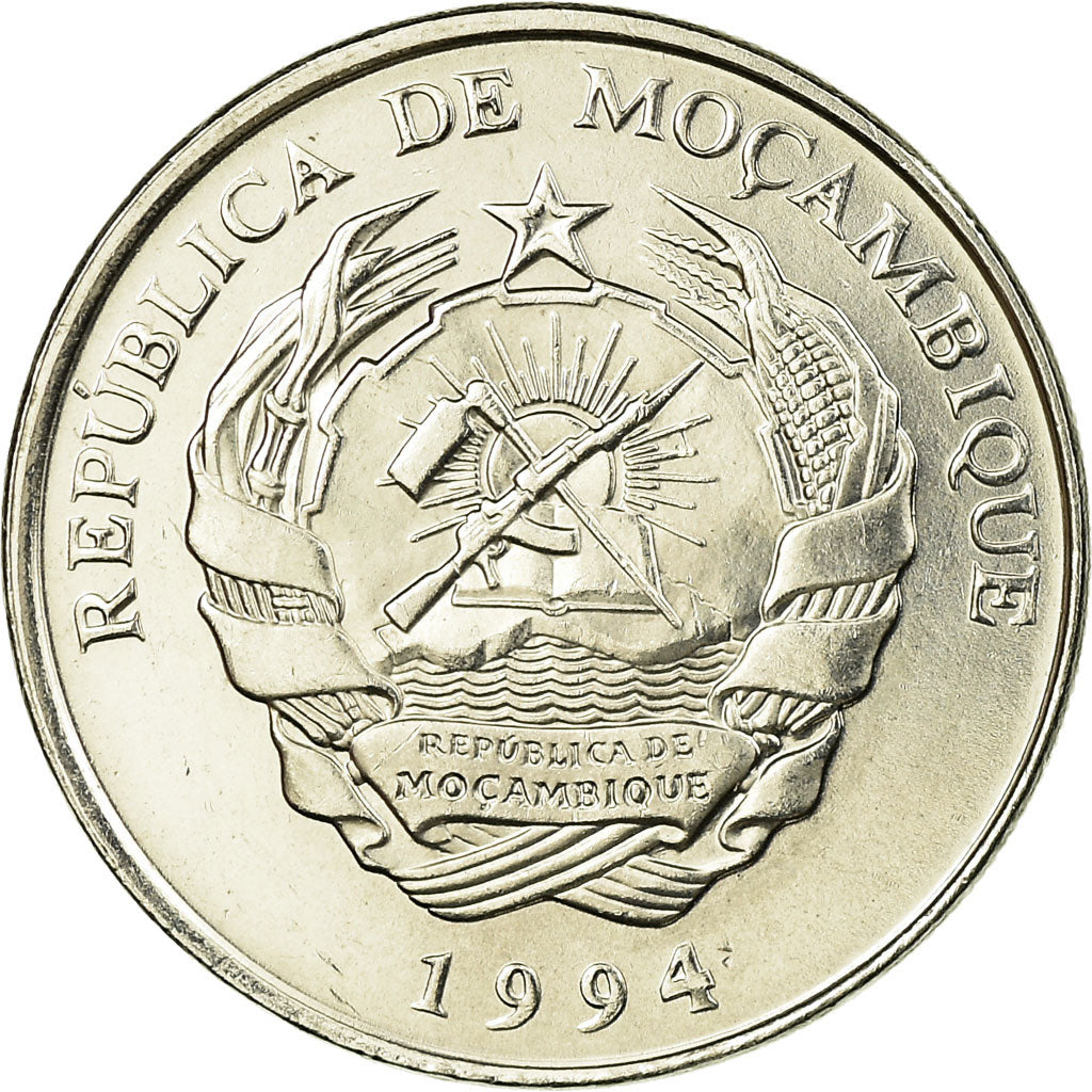 Monnaie, Mozambique, 50 Meticais, 1994, Royal Mint, TTB+, Nickel Clad Steel