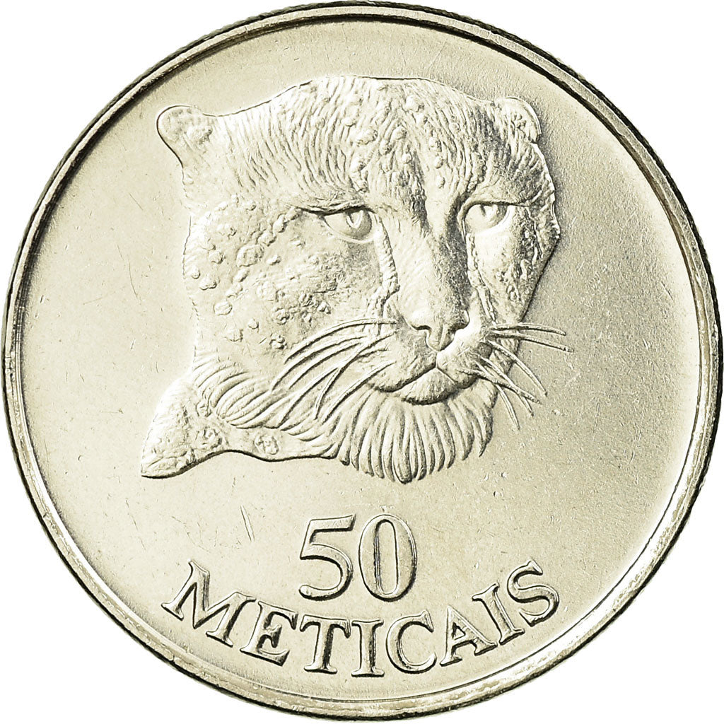 Monnaie, Mozambique, 50 Meticais, 1994, Royal Mint, TTB+, Nickel Clad Steel