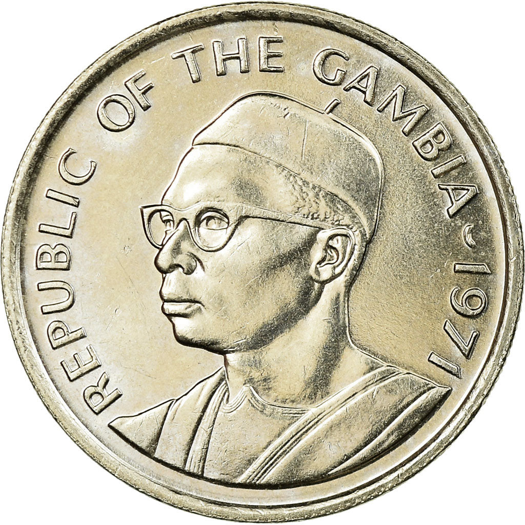 Coin, GAMBIA, THE, 25 Bututs, 1971, AU(55-58), Copper-nickel, KM:11