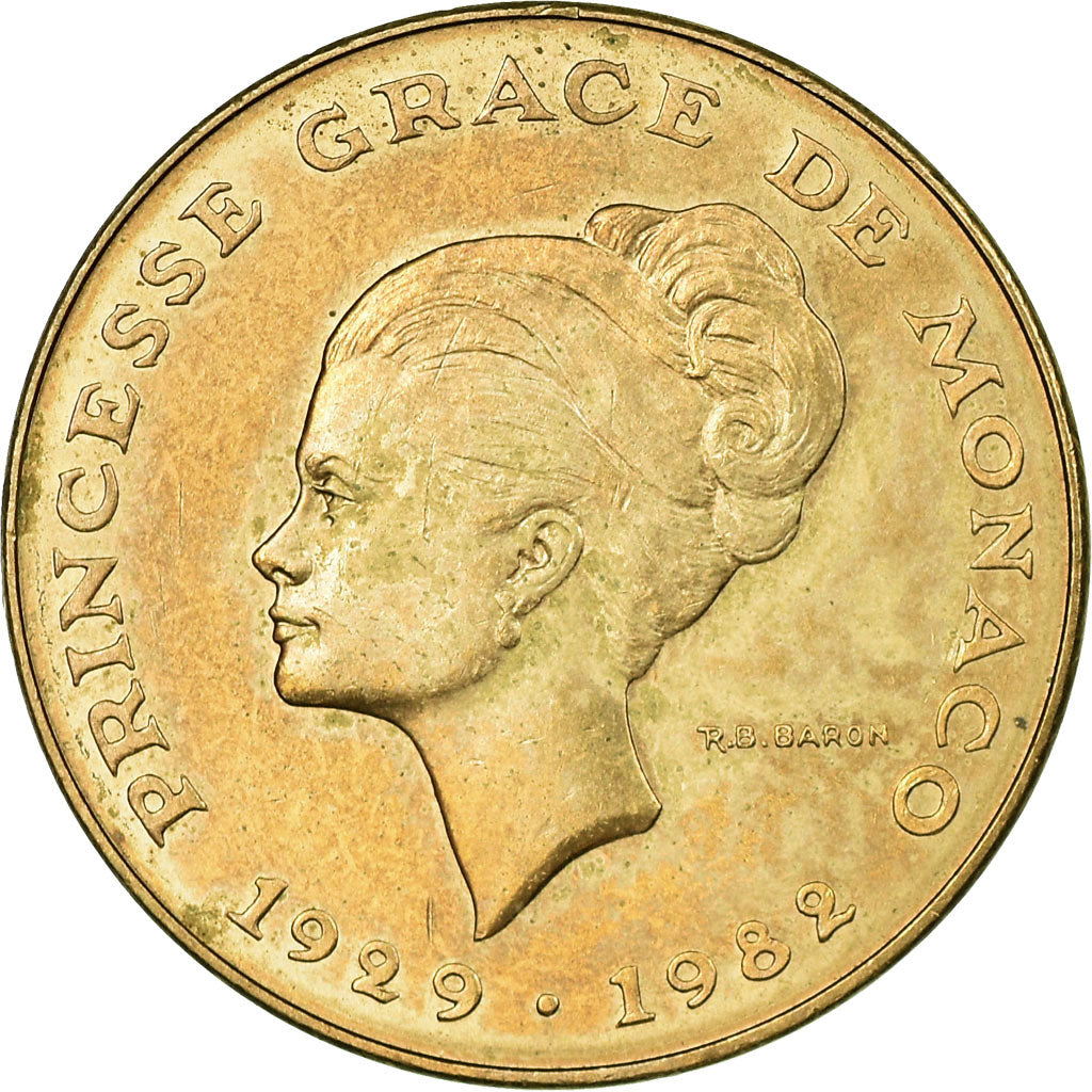 Coin, Monaco, Rainier III, 10 Francs, 1982, EF(40-45), Copper-Nickel-Aluminum